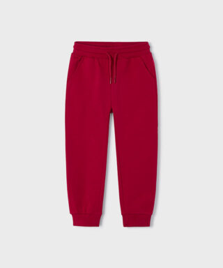 Pantalón sport con puños ROJO
