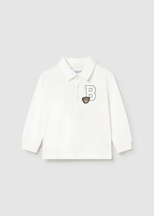 Polo m/l con osito CRUDO