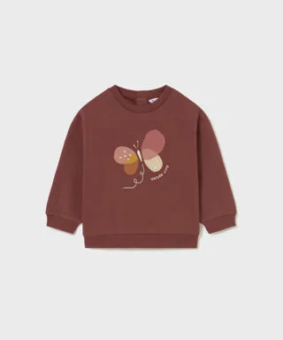 Sudadera con mariposa TERRACOTA