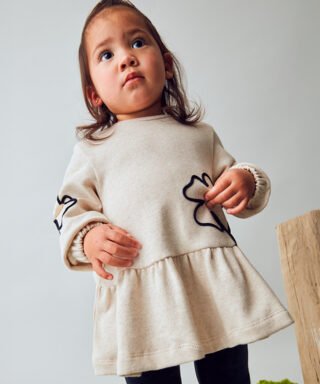 Vestido con flores BEIGE 9 15 02917 048 L 1