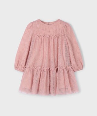 Vestido de tul bordado con corazones y brilli ROSA MAQUILLAJE 11 15 04919 049 L 4