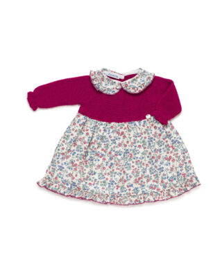 Vestido combinado de flores BUGANVILLA