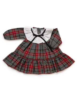 Vestido de cuadros GRIS Y GRANTE