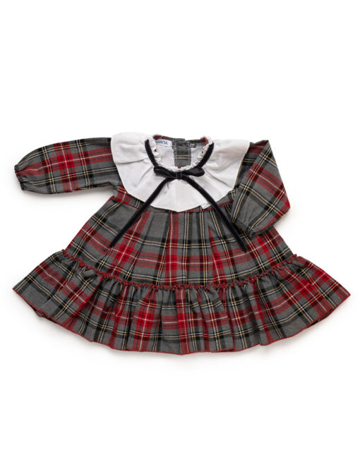 Vestido de cuadros GRIS Y GRANTE