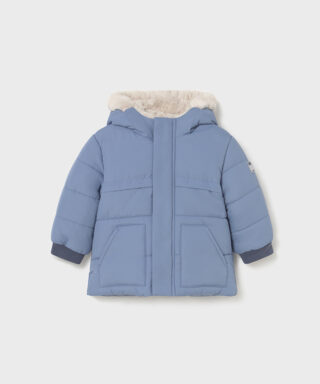 Abrigo con capucha y orejas AZUL