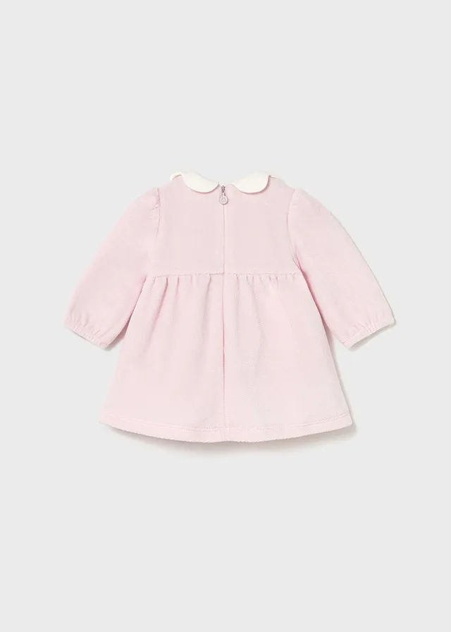 Vestido tundosado con cuello ROSA - Imagen 3