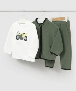 Conjunto polar de chándal 3 piezas VERDE ABETO