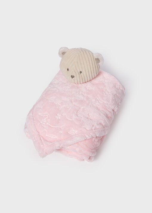 Manta y dou dou de osito ROSA
