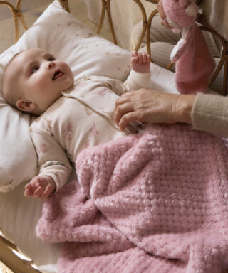 Manta extrasuave con jirafa ROSA MAQUILLAJE