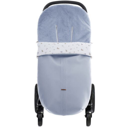 Saco de silla universal de polipiel con pelo Col. Benjamín AZUL