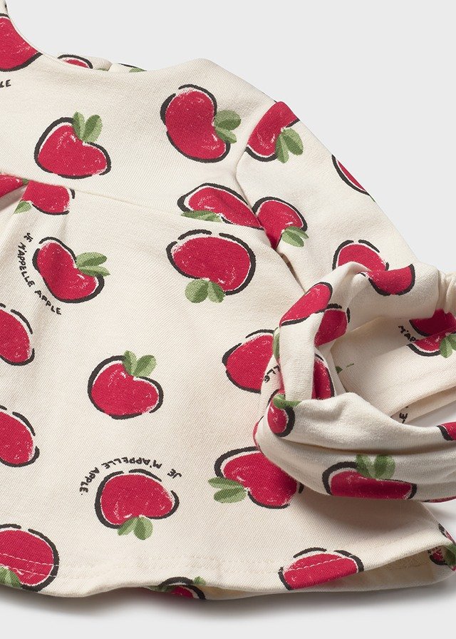 Vestido manzanas con diadema BEIGE 4 Vestido manzanas con diadema BEIGE - Imagen 2