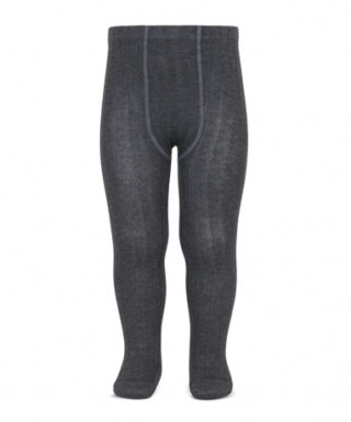 Leotardo básico de canalé ANTRACITA