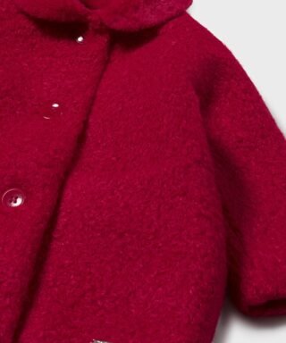 Abrigo de rizo con cuello de pelito ROJO 6 15 02432 076 L 6