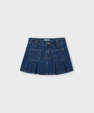 Falda vaquera tableada OSCURO