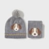 Conjunto de gorro y buganda con perrito GRIS 2 15 10018 061 L 4
