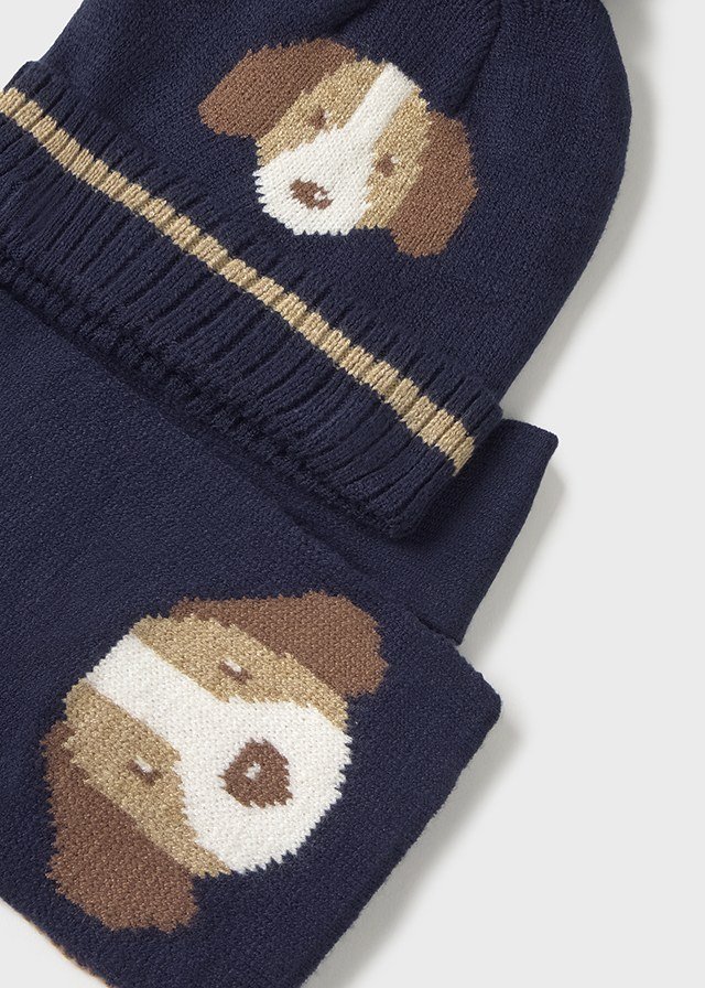 Conjunto de gorro y buganda con perrito MARINO 3 Conjunto de gorro y buganda con perrito MARINO - Imagen 2