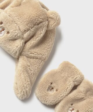 Conjunto de gorro y manoplas de osito BEIGE 5 15 10023 066 L 5