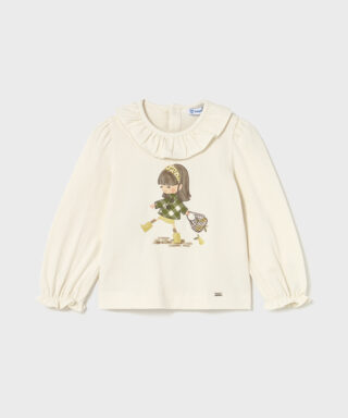 Camiseta m/l con muñeca BEIGE