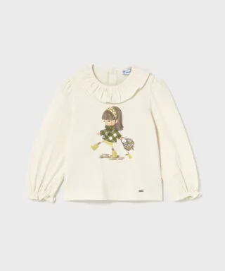 Camiseta m/l con muñeca BEIGE