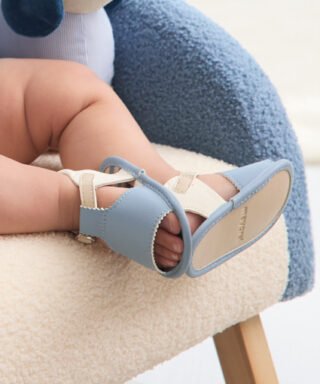 Sandalia AZUL Y BEIGE