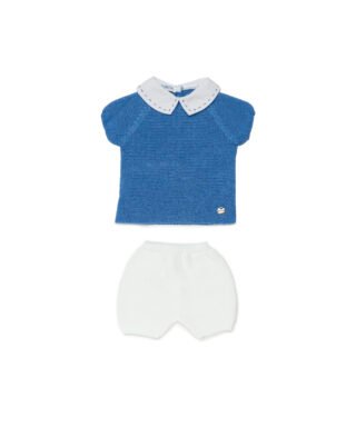 Conjunto de 2 piezas de punto AZUL NIZA