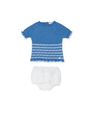 Conjunto de 2 piezas de punto ROSA MAQUILLAJE Y BLANCO