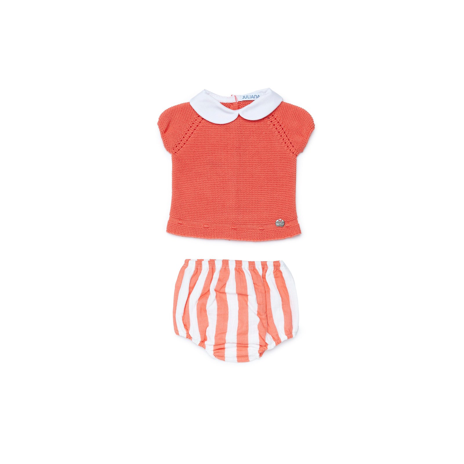 Conjunto de 2 piezas de punto CORAL Y BLANCO 3 Conjunto de 2 piezas de punto CORAL Y BLANCO