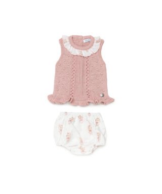 Conjunto de 2 piezas de punto ROSA MAQUILLAJE