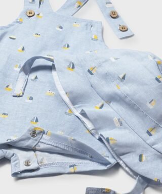 Peto y gorro estampado con barcos AZUL 6 26 01611 015 L 6