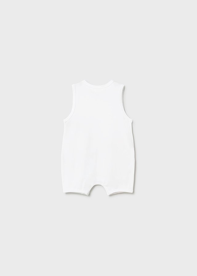 Set de 2 petos y gorro de animales AMARILLO Y BLANCO 5 Set de 2 petos y gorro de animales AMARILLO Y BLANCO - Imagen 3