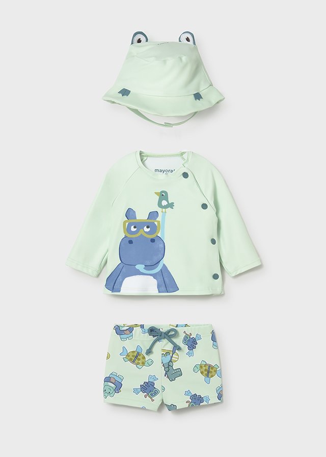 Conjunto de baño 3 piezas rinoceronte VERDE 3 Conjunto de baño 3 piezas rinoceronte VERDE