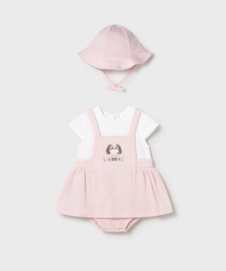 Peto y gorro de perrito ROSA