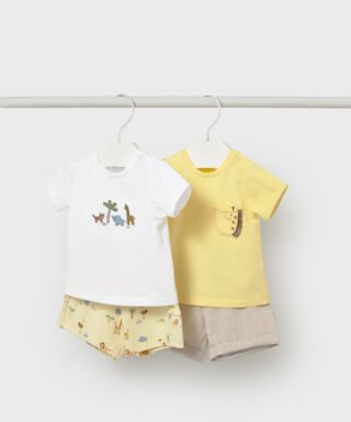 Conjunto 4 piezas de animales AMARILLO