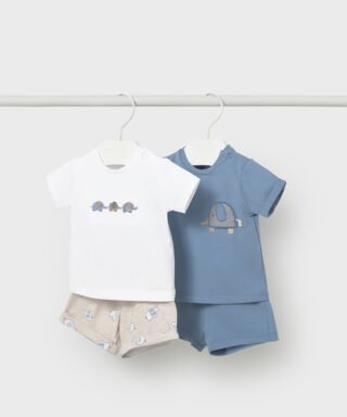 Conjunto 4 piezas de elefantes AZUL