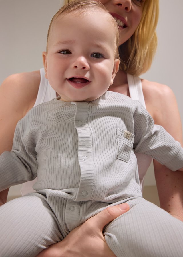 Pelele primera puesta GRIS 3 Pelele primera puesta GRIS