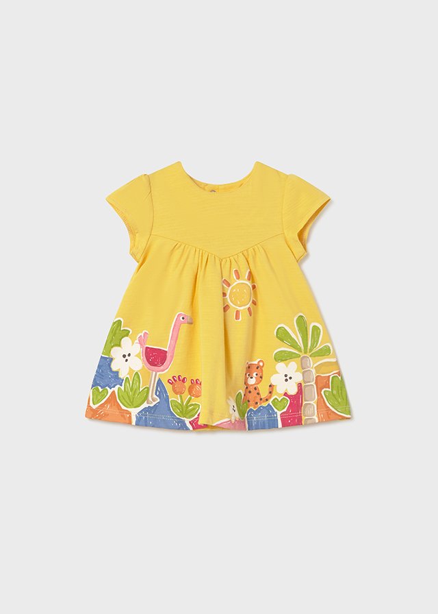 Vestido estampado con animales AMARILLO 3 Vestido estampado con animales AMARILLO