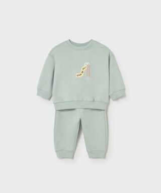 Chándal con tobogán ´eres lo más´ unisex VERDE AGUA