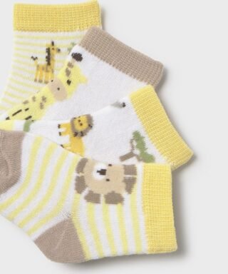 Set de 4 calcetines de animales AMARILLO Y BLANCO 6 26 09049 035 L 5