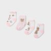 Set de 4 calcetines de ositos ROSA Y BLANCO 2 26 09049 038 L 4