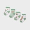 Set de 4 calcetines de ositos VERDE Y BLANCO 1 26 09049 039 L 4