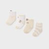 Set de 4 calcetines de animales BEIGE Y BLANCO 1 26 09054 048 L 4