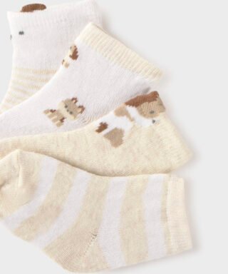Set de 4 calcetines de animales BEIGE Y BLANCO 6 26 09054 048 L 5