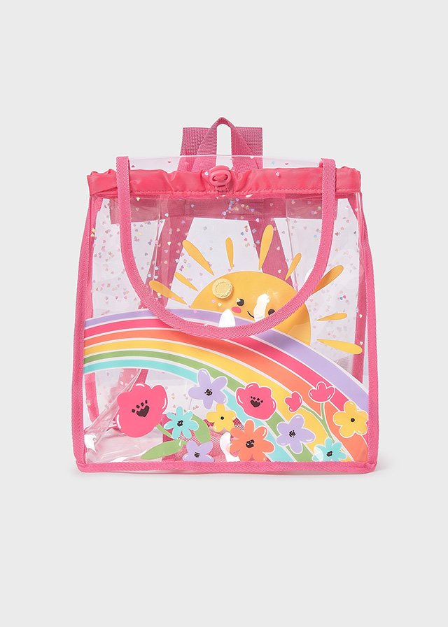 Mochila transparente FUCSIA PRIMAVERA 3 Mochila transparente FUCSIA PRIMAVERA