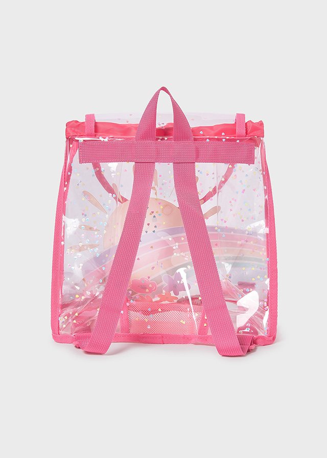 Mochila transparente FUCSIA PRIMAVERA 5 Mochila transparente FUCSIA PRIMAVERA - Imagen 3