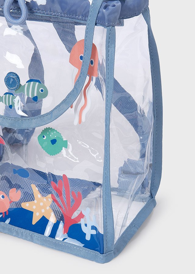 Mochila transparente MAR AZUL 4 Mochila transparente MAR AZUL - Imagen 2