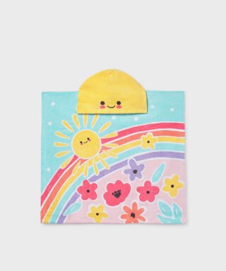 Capa de baño con estampado primaveral