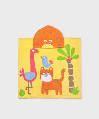 Capa de baño con de animales AMARILLO Y NARANJA