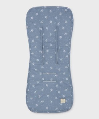 Colchoneta de silla universal de flores AZUL TEJANO