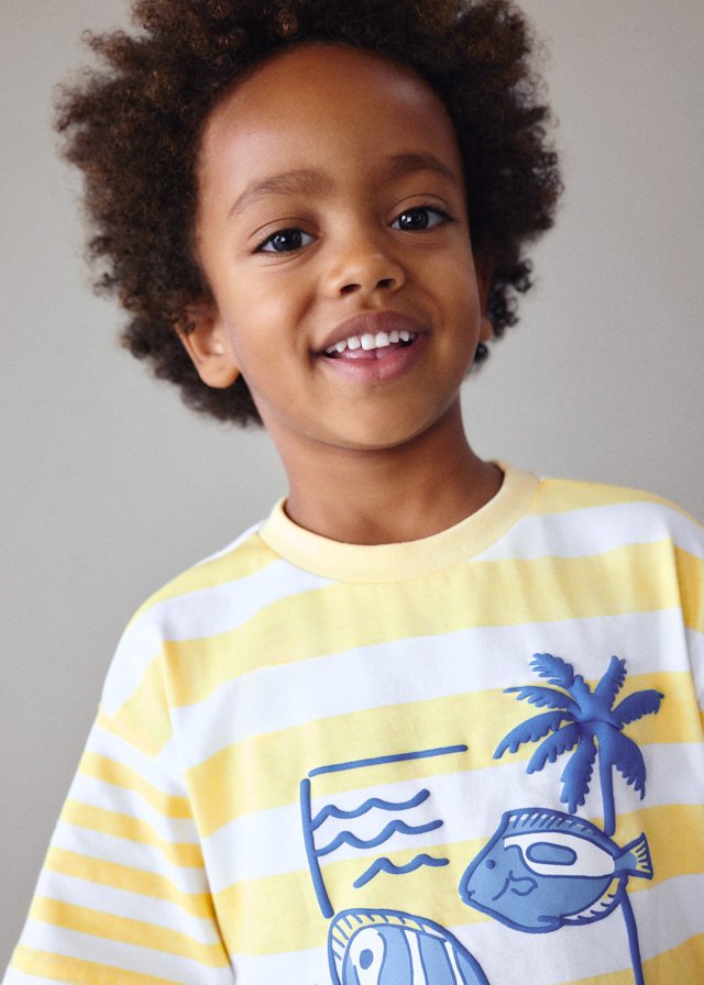 Camiseta m/c de rayas AMARILLO 3 Camiseta m/c de rayas AMARILLO