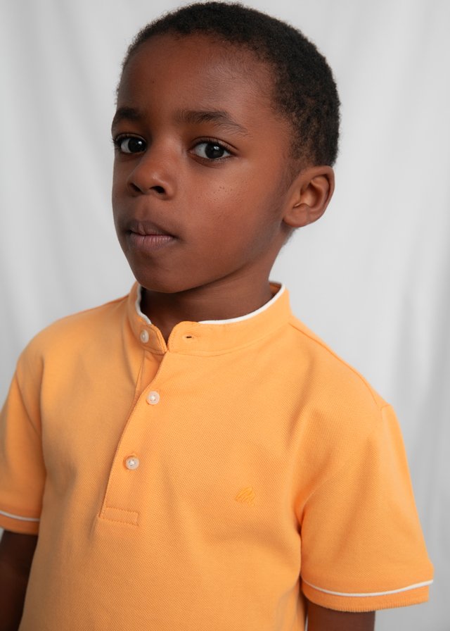 Polo m/c con cuello mao MELOCOTÓN 5 Polo m/c con cuello mao MELOCOTÓN - Imagen 3